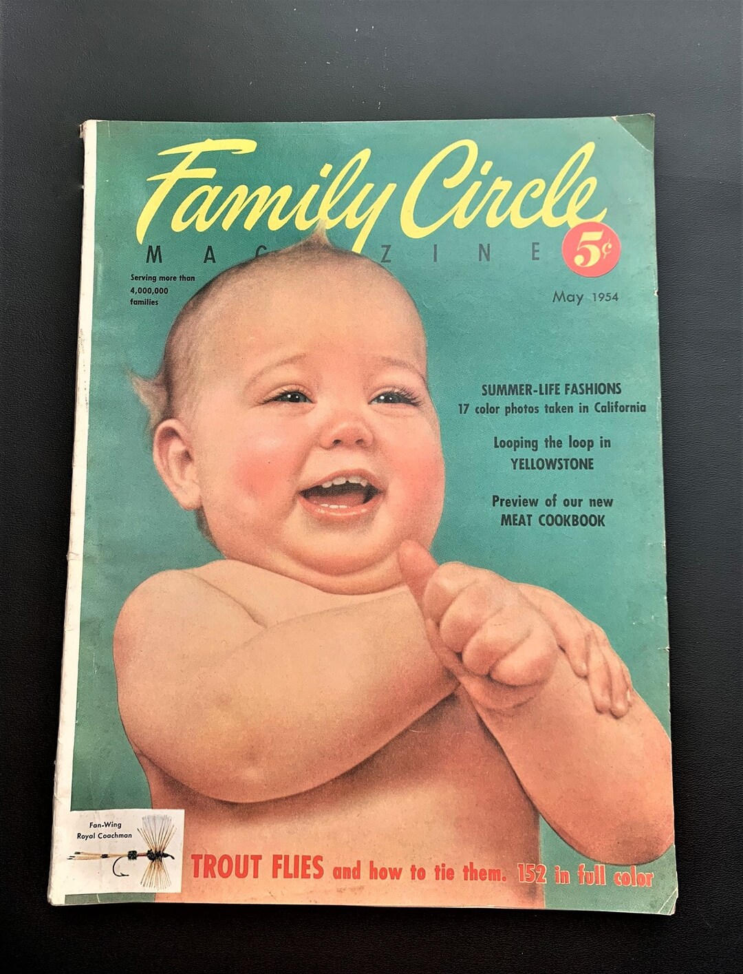 1954 Family Circle Magazine Features How to Tie Trout Flies Yellowstone