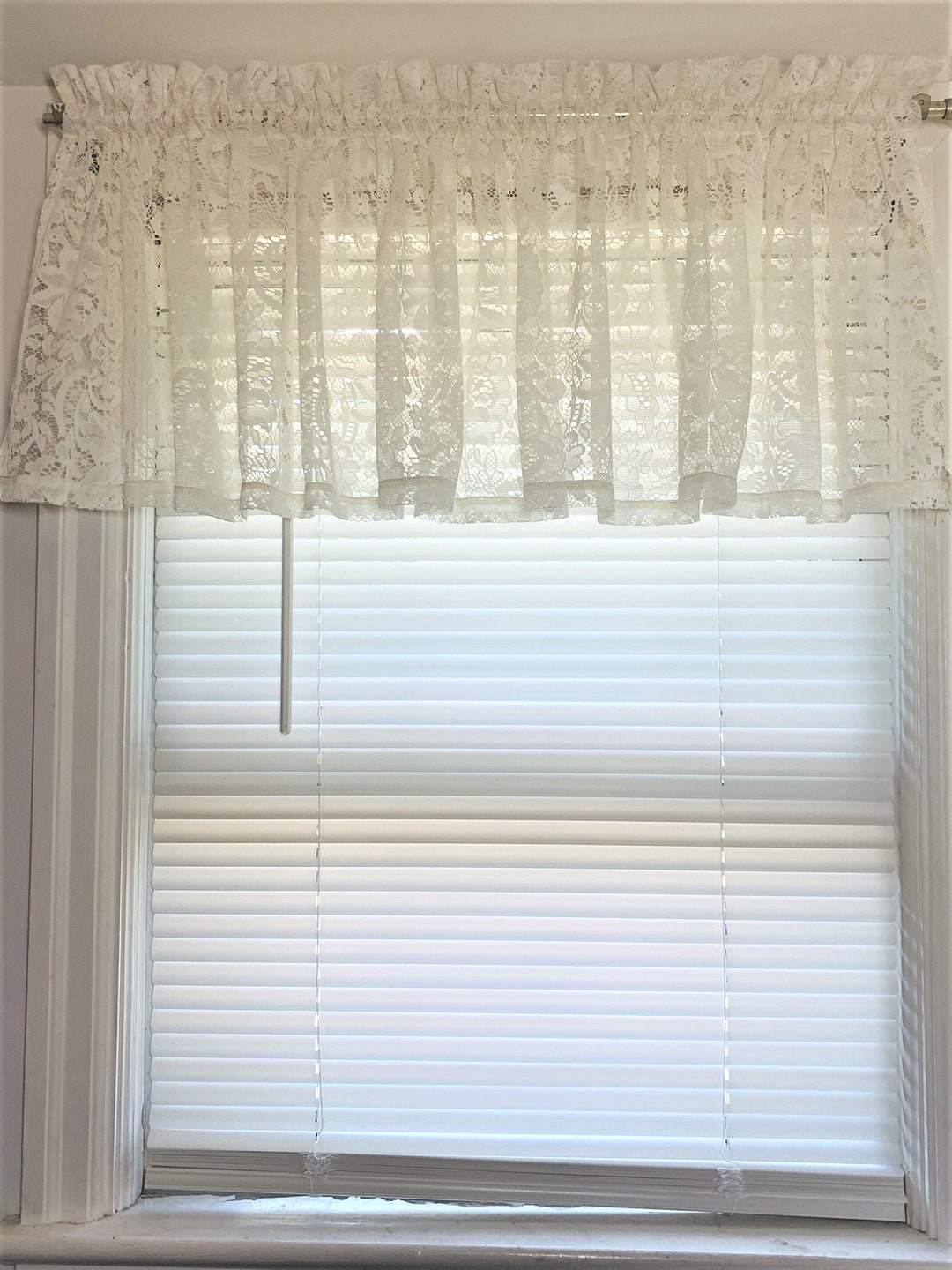 Lace Window Valances Set of 6 Lace Window Treatments Etsy