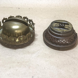 Vintage Antique Brass Kerosene Lamp Part Oil Lamp Assemblies