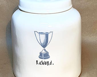 Rae Dunn Artisan Collection "Rewards" Trophy Canister
