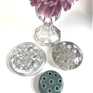 Antique Flower Frog Glass Flower Holder Flower Bricks  Floral Arrangers-Select One