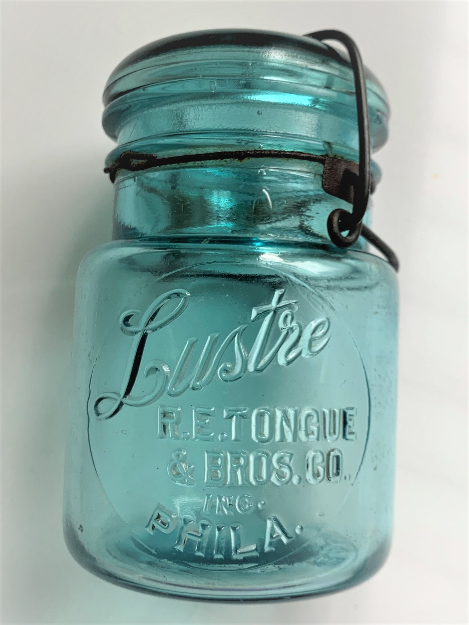 OSTER Ball Mason Jar with Fresh Bottle Juice Machine-Painted Blue
