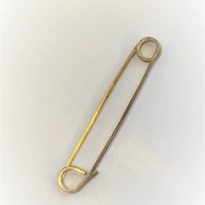 Vintage Brass Kilt Pin Safety Pin Brooch image 3