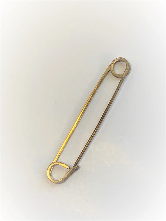 Vintage Brass Kilt Pin Safety Pin Brooch - image 3