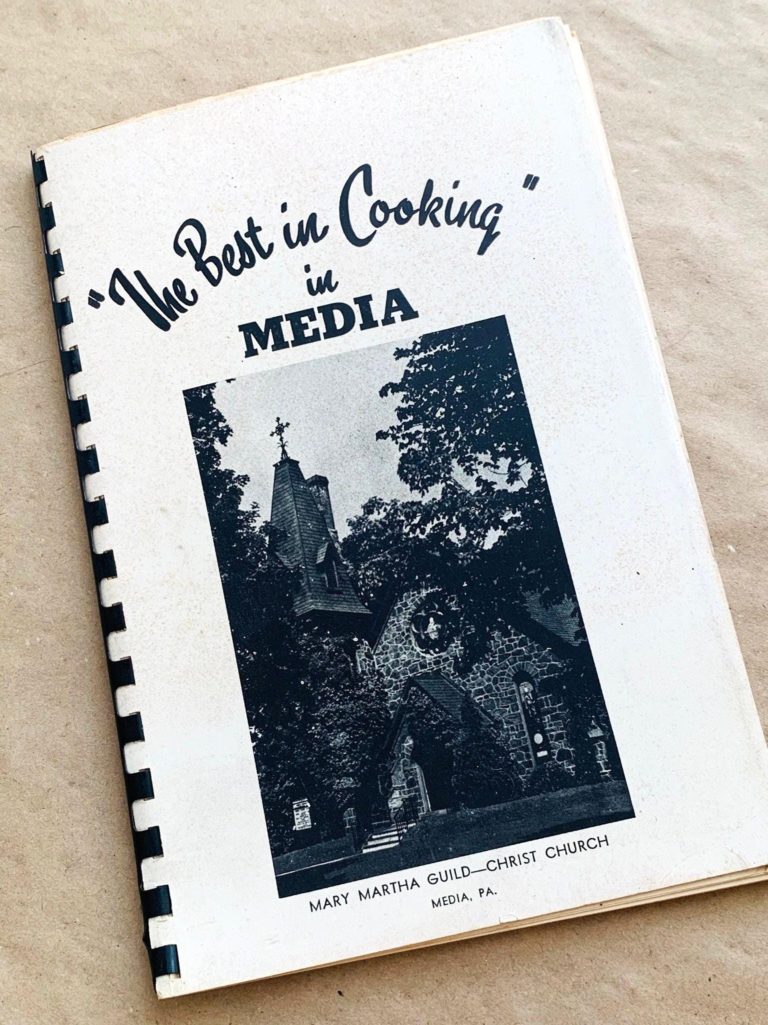 1950's "The Best in Cooking in Media" cookbook sponsored by WAWA Milk  History of Media