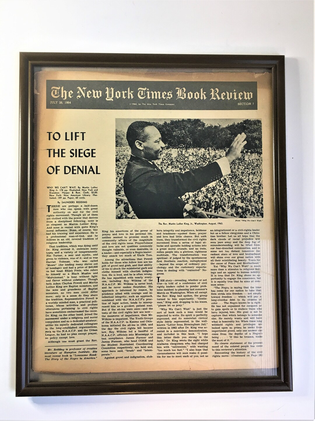 1964 New York Times Book Review MLK Why We Cant image