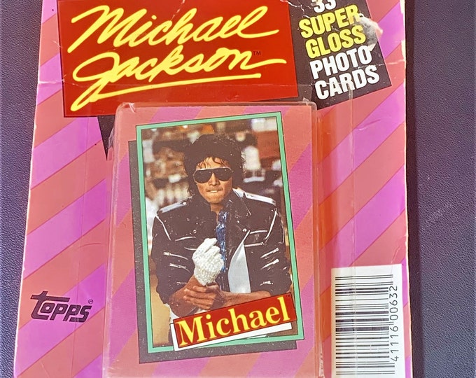 Collection Michael Jackson Topps 1984 - Série 1 Complète 33 Cartes + Figurines - Occasion