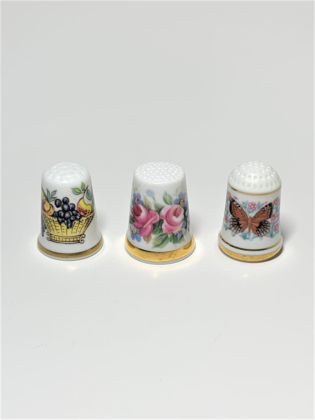Set of 3 Fine Bone China Thimbles Royal Albert Staffs Helen Etsy