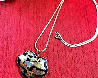 Vintage Enamel Inlaid Pendant Cloisonné Pendant