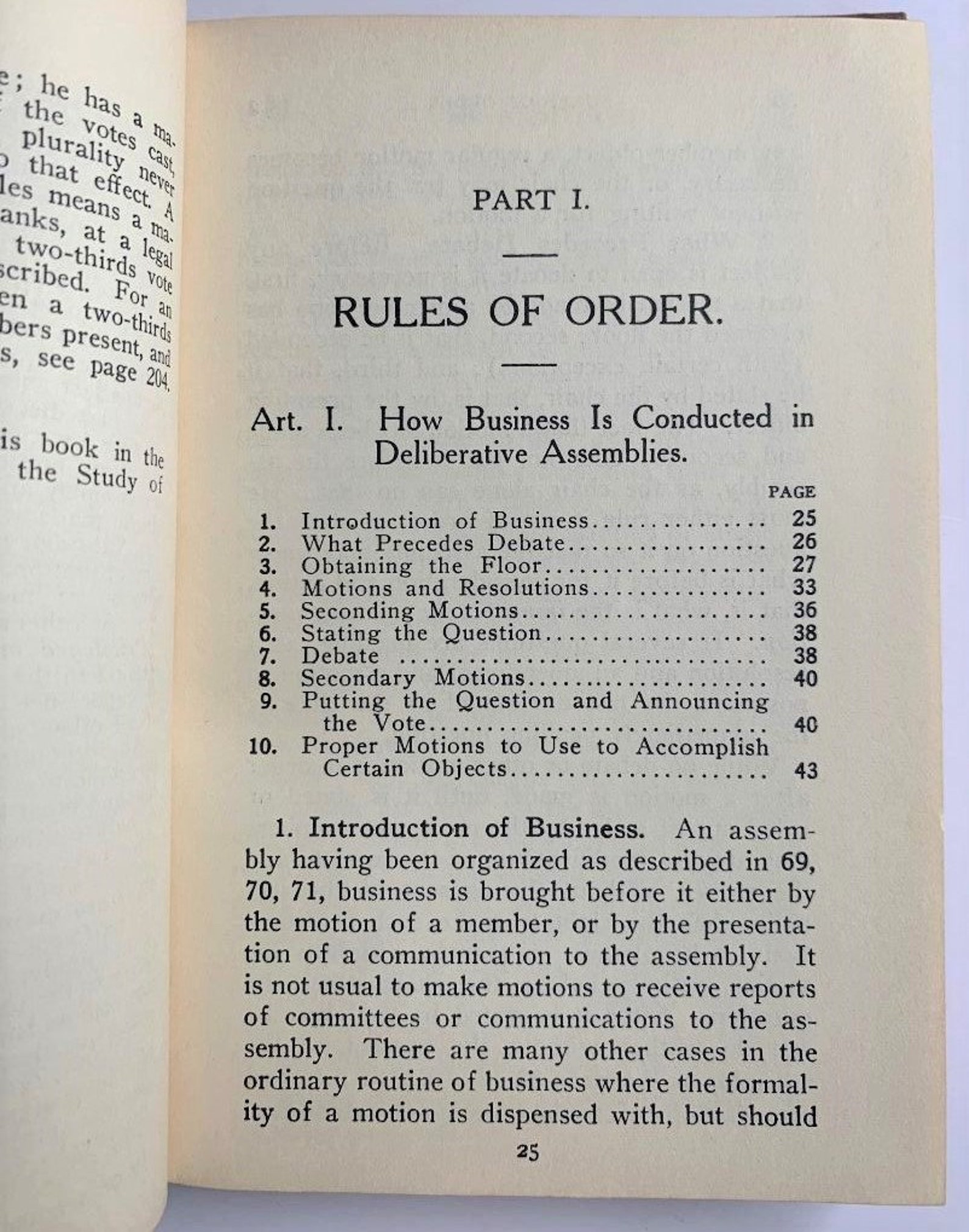 Vintage 1951 Robert's Rules of Order Revised: | Etsy