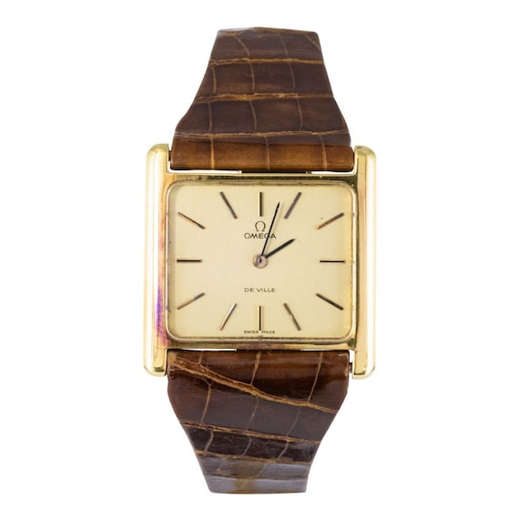 1960s Retro Omega De Ville 18 Karat Gold Men s Watch Etsy UK