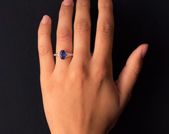 Antique diamond sapphire ring