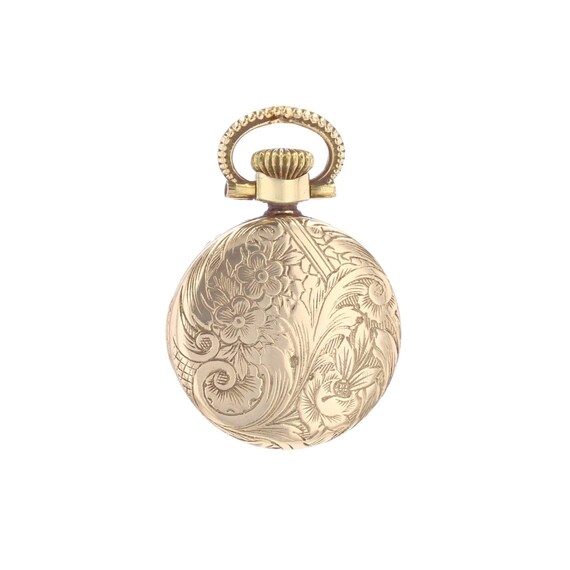 French 1960s 18 Karat Yellow Gold Flamor Ladies Pocket Watch  display picture 1