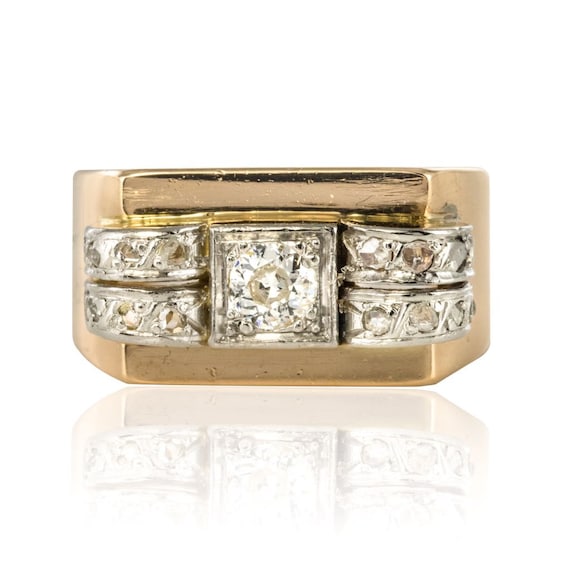 Tank Tank Vintage 18K Yellow Gold Diamond ring