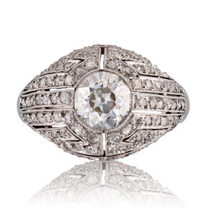 Bague dôme diamants ancienne