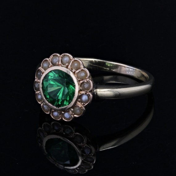 French 20th Century Tsavorite Green Garnet Fine P… - image 9