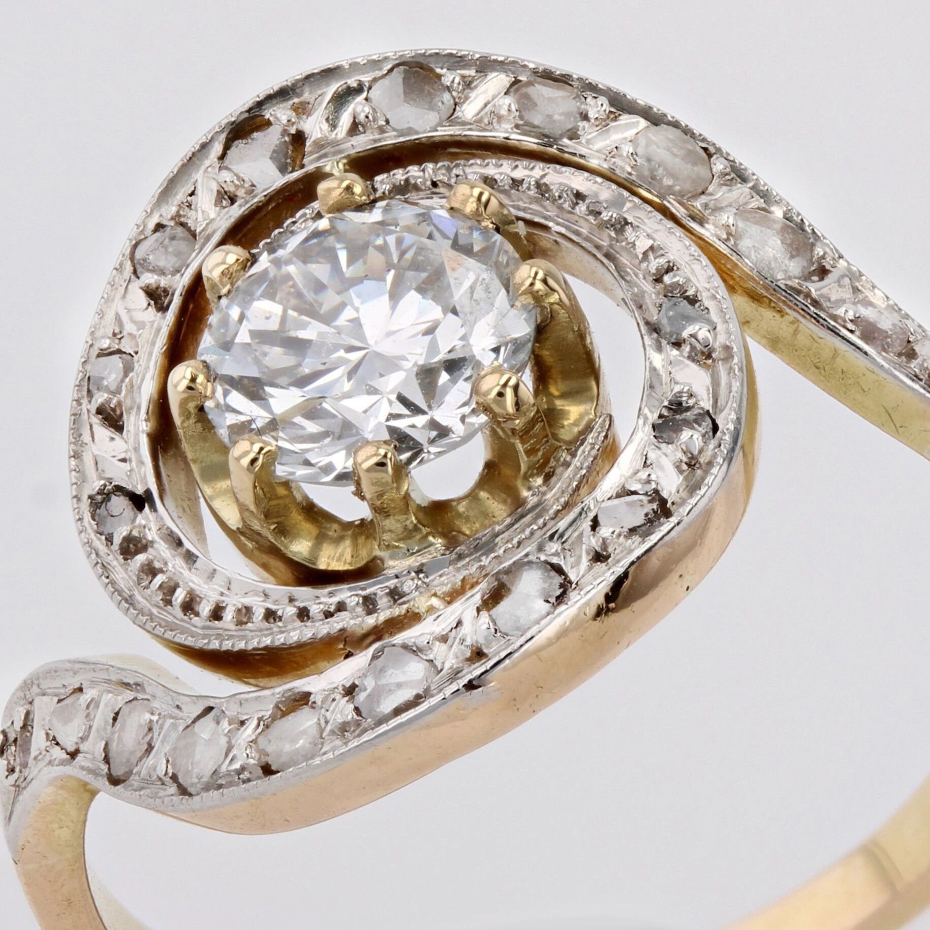 Bague ancienne tourbillon de diamants Etsy France