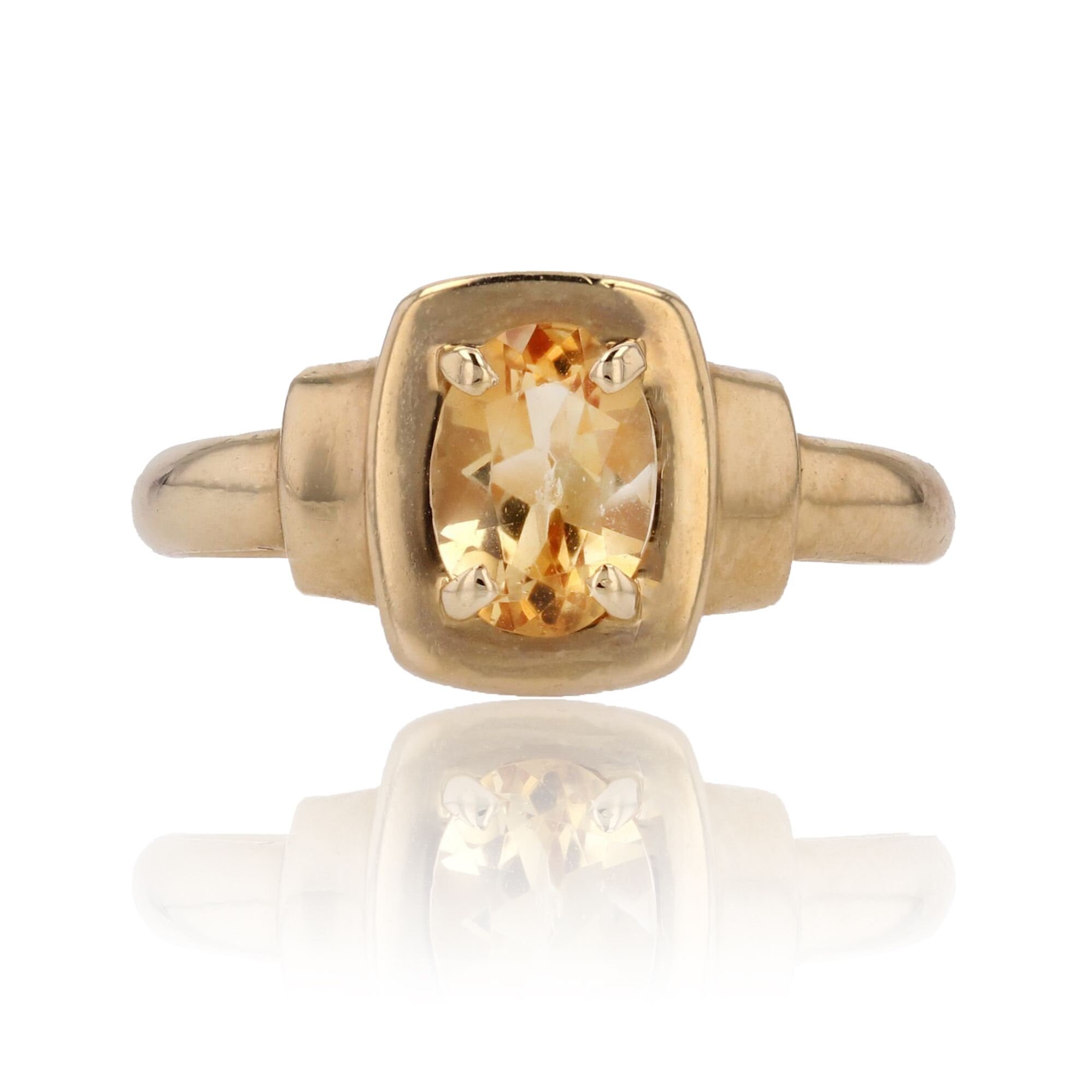 Bague citrine or jaune d occasion Etsy France