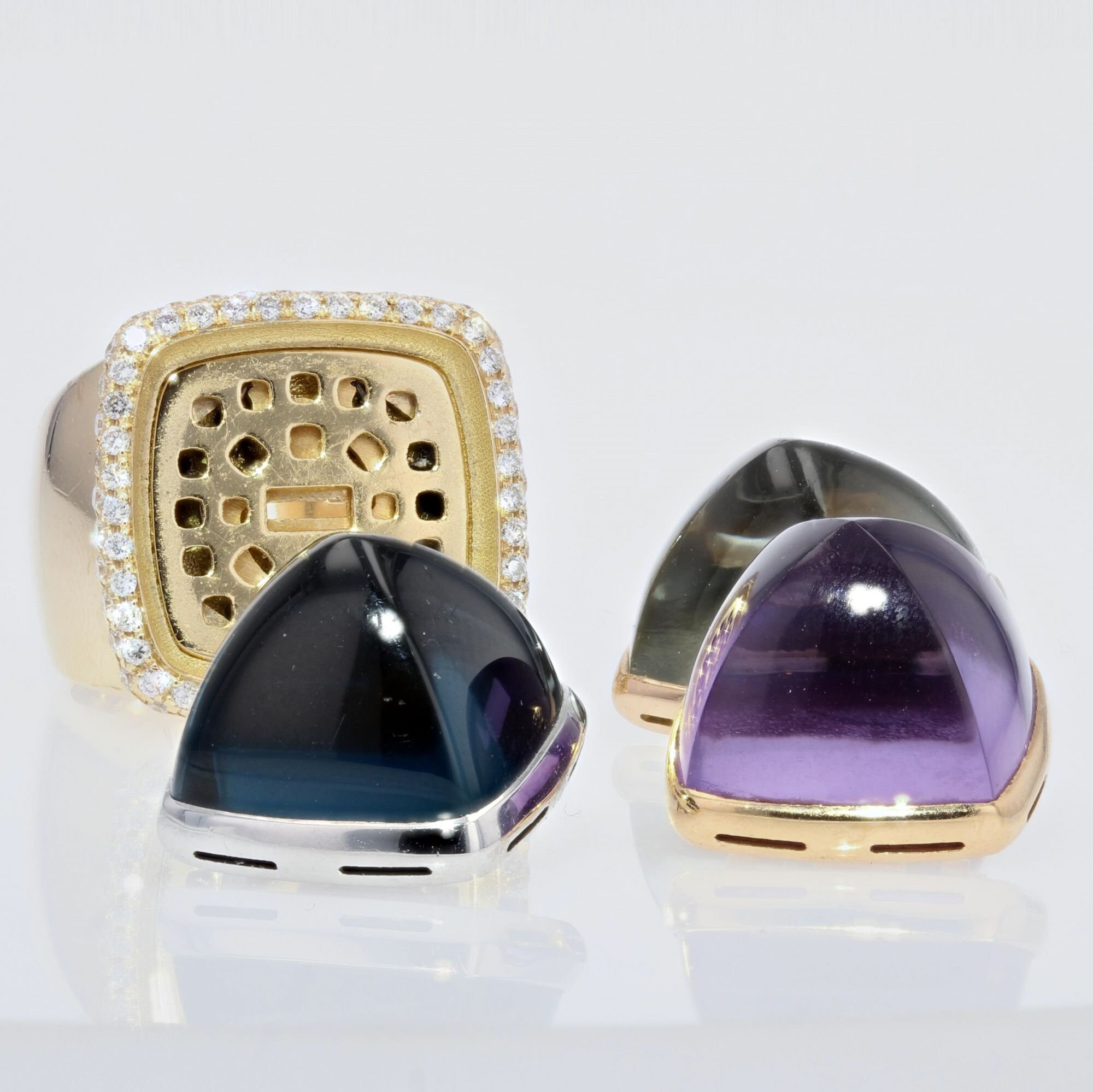 Bague Fred Pain de sucre or jaune diamants Etsy France