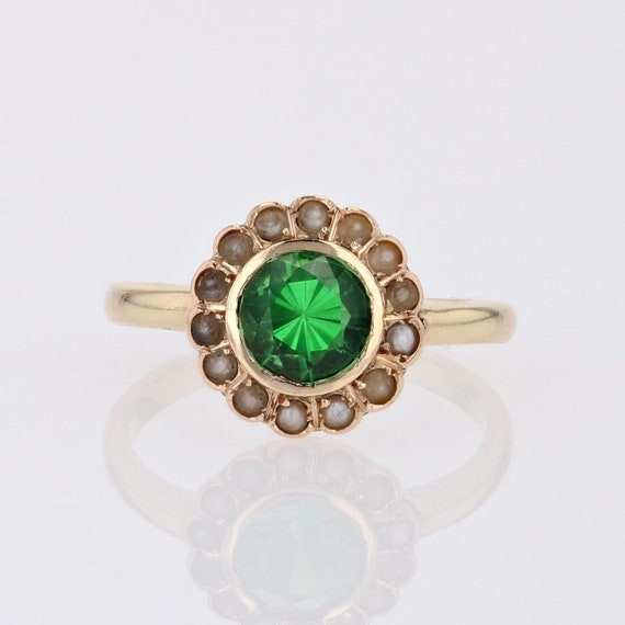 French 20th Century Tsavorite Green Garnet Fine P… - image 6