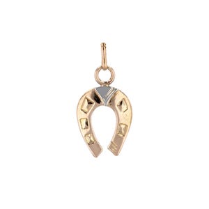 Pendentif or rose fer à cheval