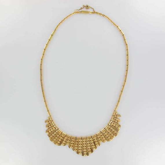 1960s French Gold Necklace with Radiant Motif - image 8