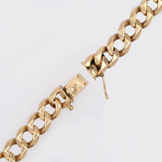 French 1950s 18 Karat Yellow Gold Curb Bracelet - image 8