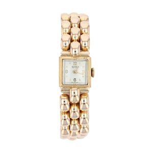French 1960s 18 Karat Yellow Gold Retro Lady's Watch