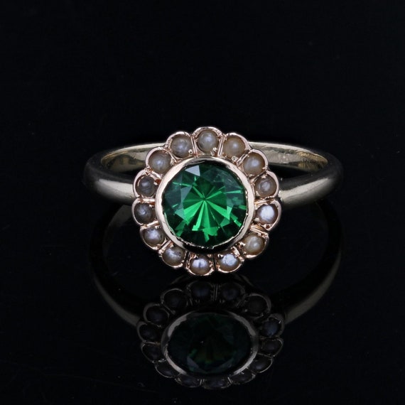 French 20th Century Tsavorite Green Garnet Fine P… - image 4