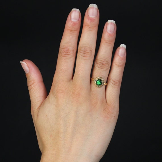 French 20th Century Tsavorite Green Garnet Fine P… - image 2