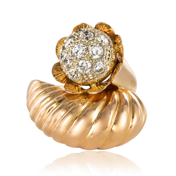 Goud en diamanten couture ring