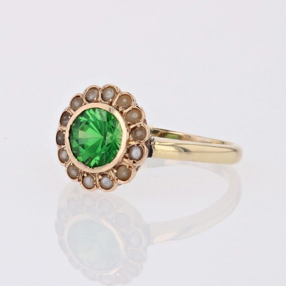 French 20th Century Tsavorite Green Garnet Fine P… - image 10