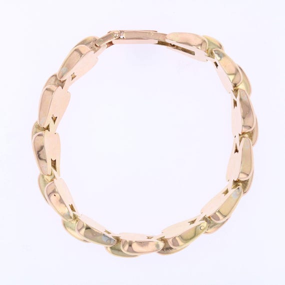 1960s Retro 18 Karat Rose Gold Articulated Bracelet - Etsy Israel
