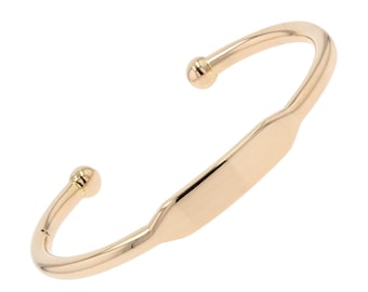 Modern 18 Karat Rose Gold Bangle Bracelet