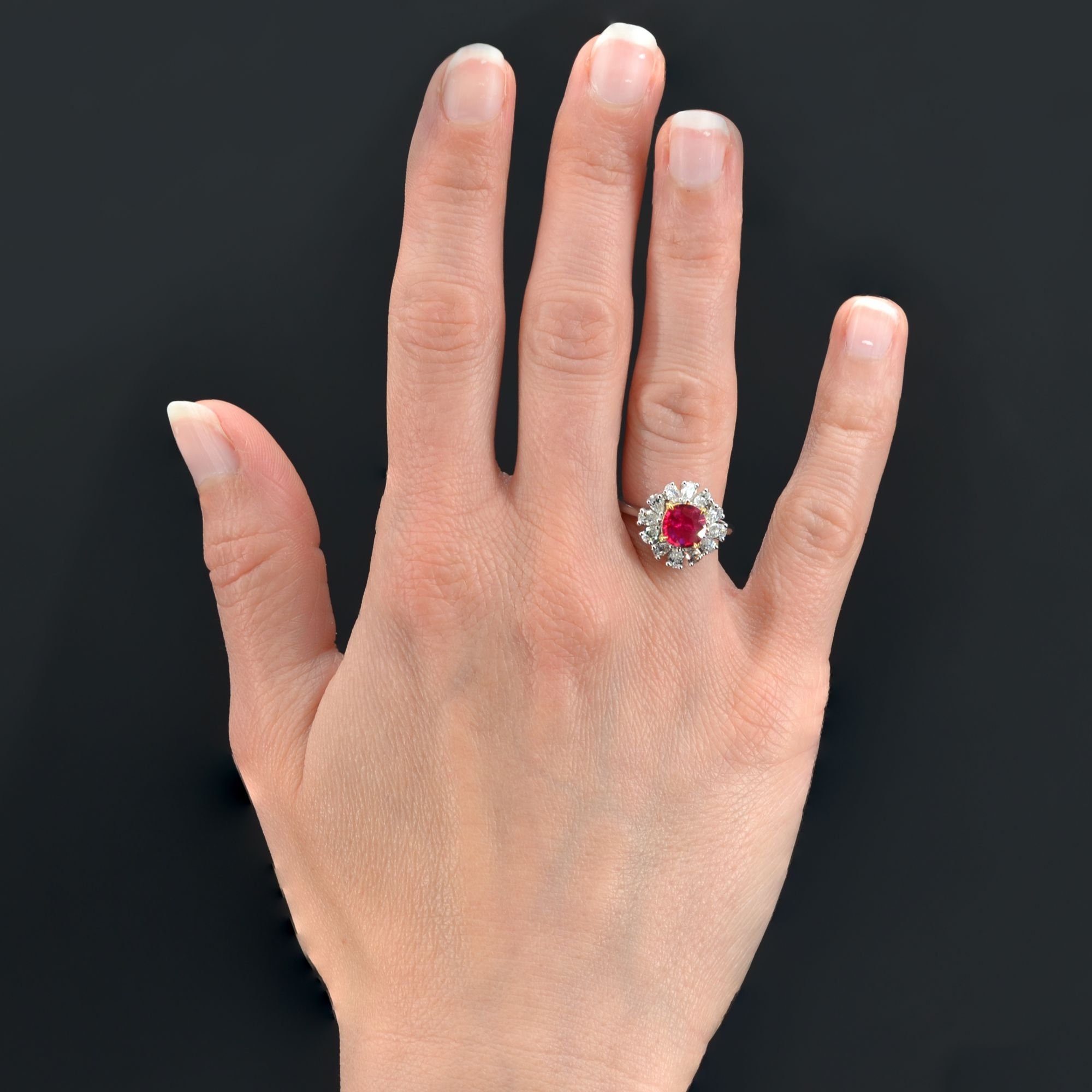 Anello rubino sales sangue di piccione