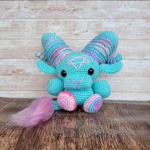 Crochet Baphomet, devil goat amigurumi, satan doll, satanic plush,