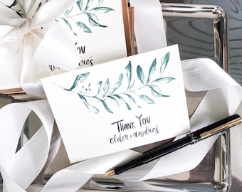 Greenery Thank You Cards