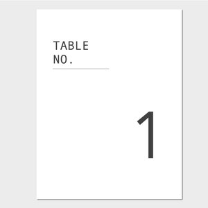 Printable Table Numbers | 1-50 | Modern Minimal Simple Design | Instant Download