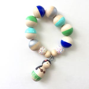 Hawaiian Luau bracelet - toddler bracelet, kid bracelet, birthday gift, birthday favors, vacation jewelry