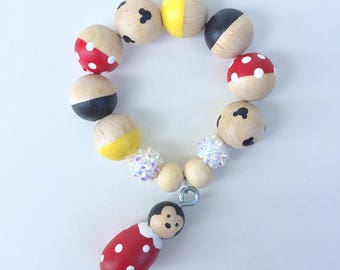 Minnie Mouse bracelet - Disney trip, birthday gift, party favor