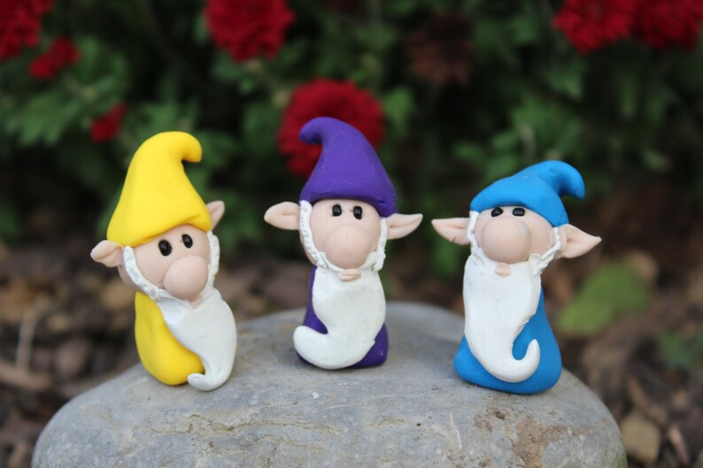 Mini Gnomes 3 Polymer clay | Etsy