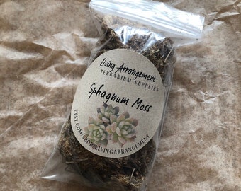 Dried Sphagnum Moss for Terrariums & Fairy house Floral Peat Moss