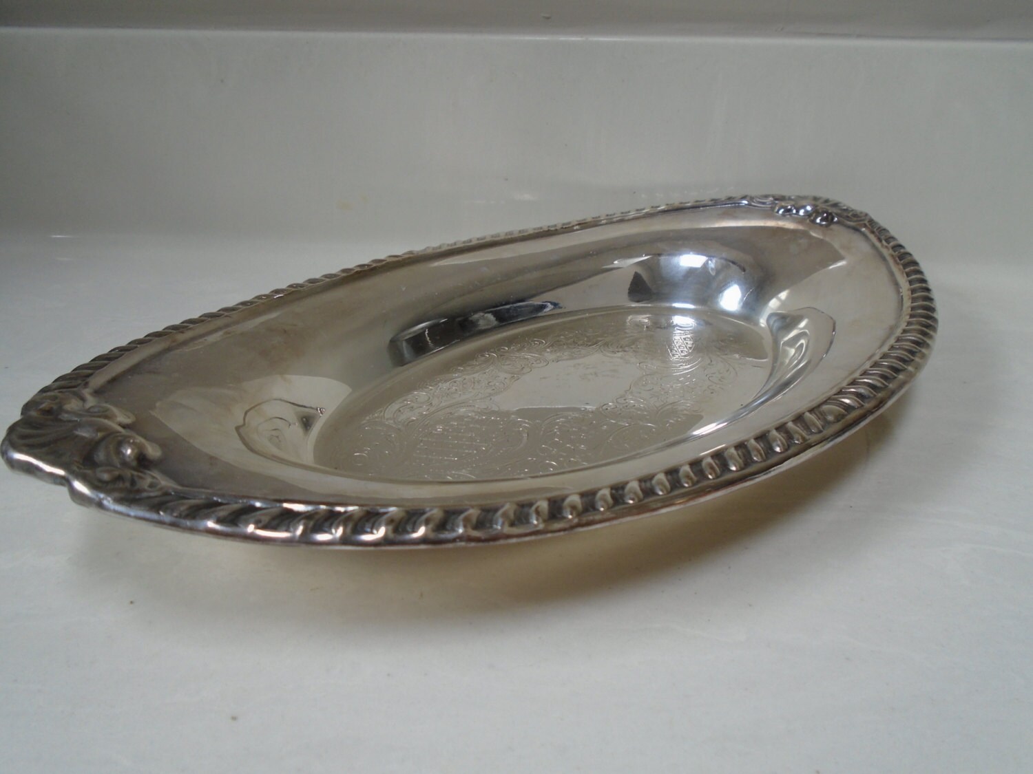 Vintage Sheridan SilverPlated Serving Plate 12 1/2 by 7 1/2 Etsy