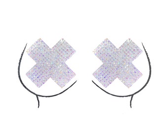 Neva Nude Bling Jewel Crystal Mesh Pixie Purse Evening Bag for Raves and Festivals