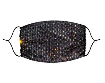 Neva Nude Bling Jewel Crystal Mesh Pixie Purse Evening Bag for Raves and Festivals