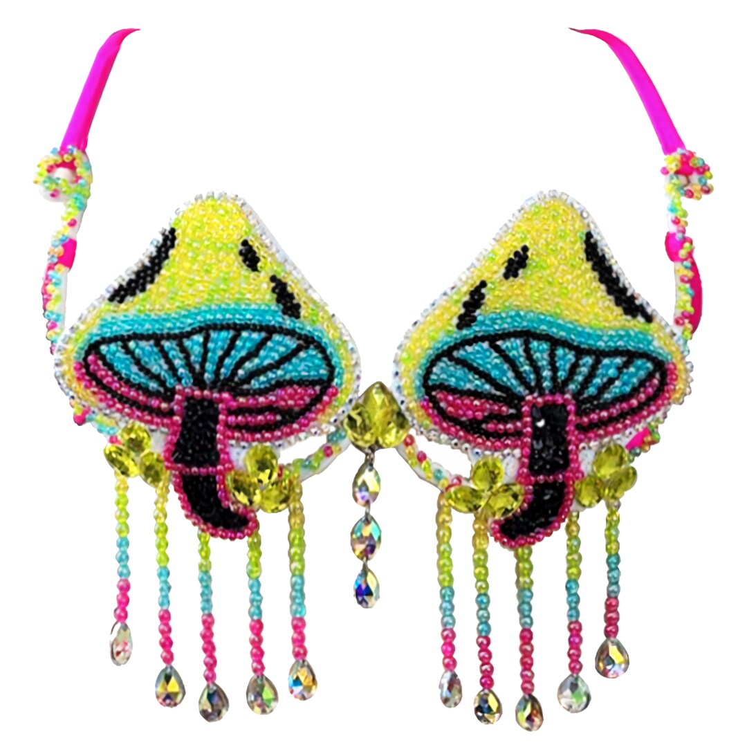 Neon Shroom Mushroom Trippy Blacklight Rave Festival Parade - Etsy