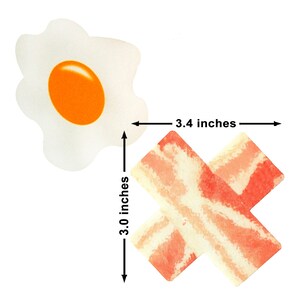 Neva Nude Eggs N Bacon Nipztix Pasties Nipple Cover Sticker for Raves