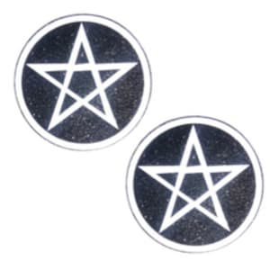 Adesivo Wicca Black Glitter Nipple Cover Pasties para Raves Festivais Halloween Cosplay À Prova D&#39;Água