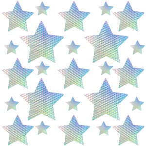 Mine Crafty Pastel Iridescent 3D Starry Nights Sticker Top Pasties Nipple Cover