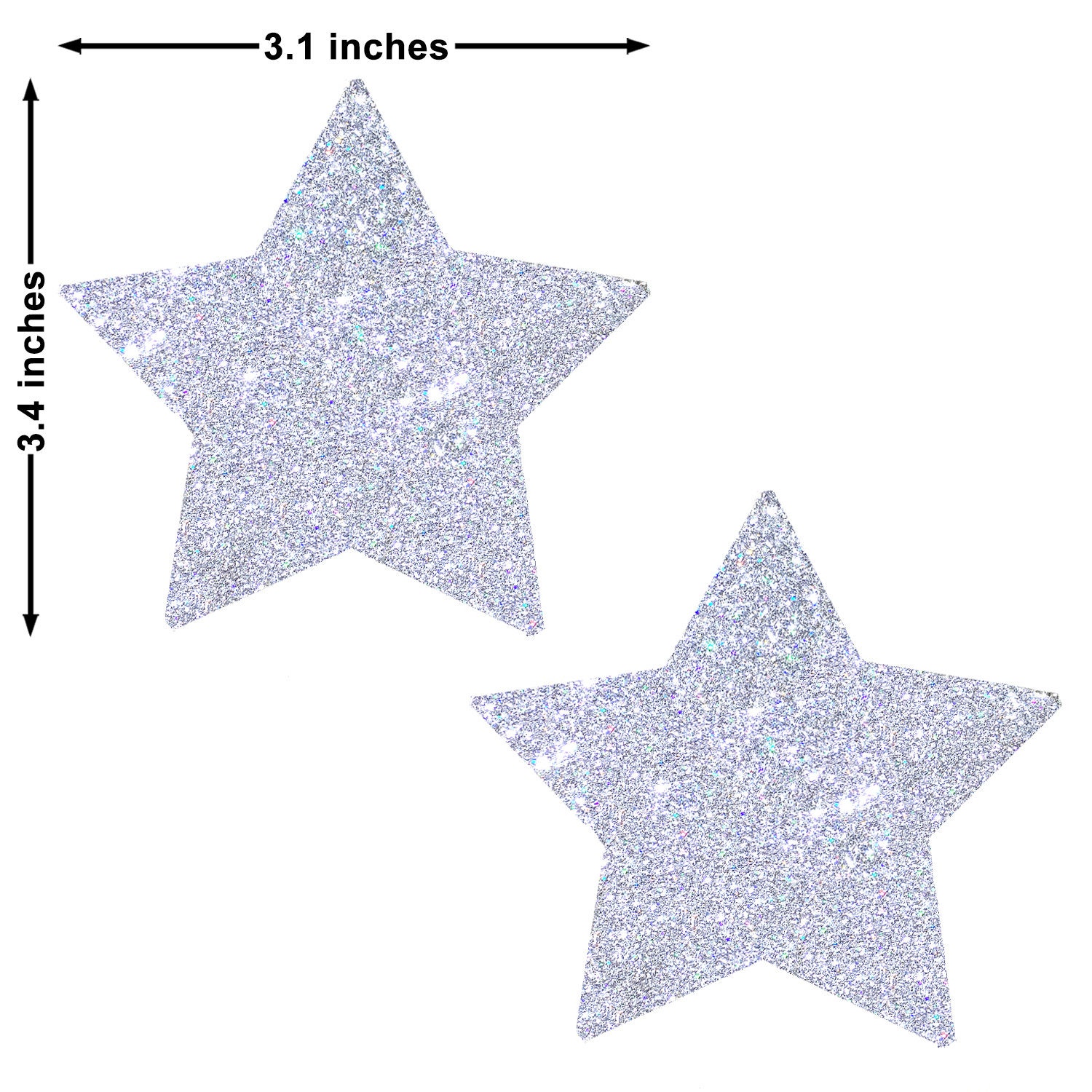 Star Shaped Glitter Nipple Covers- 3PK – Exotic Kiss
